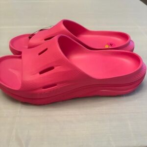 Hoka One One Men’s Size 14 U Ora Recovery Slide Sandals 3 Pink 1135061-PYPY NEW